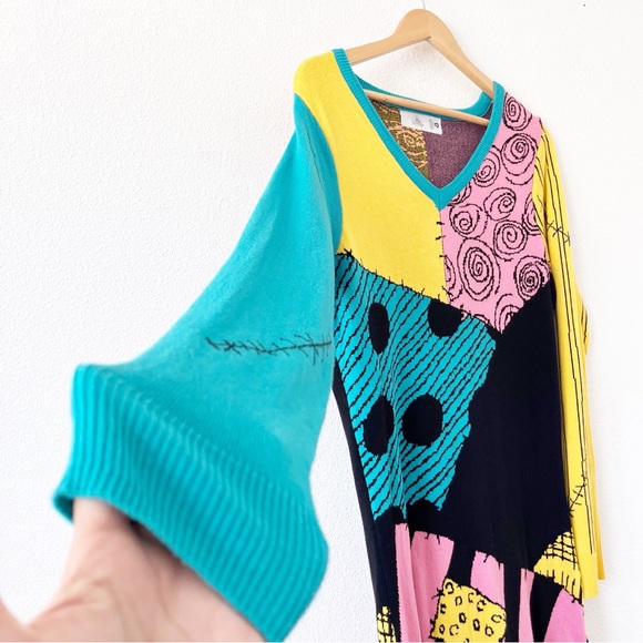 Disney The Nightmare Before Christmas Sally Long Sleeve Knit Sweater Dress - Picture 4 of 9